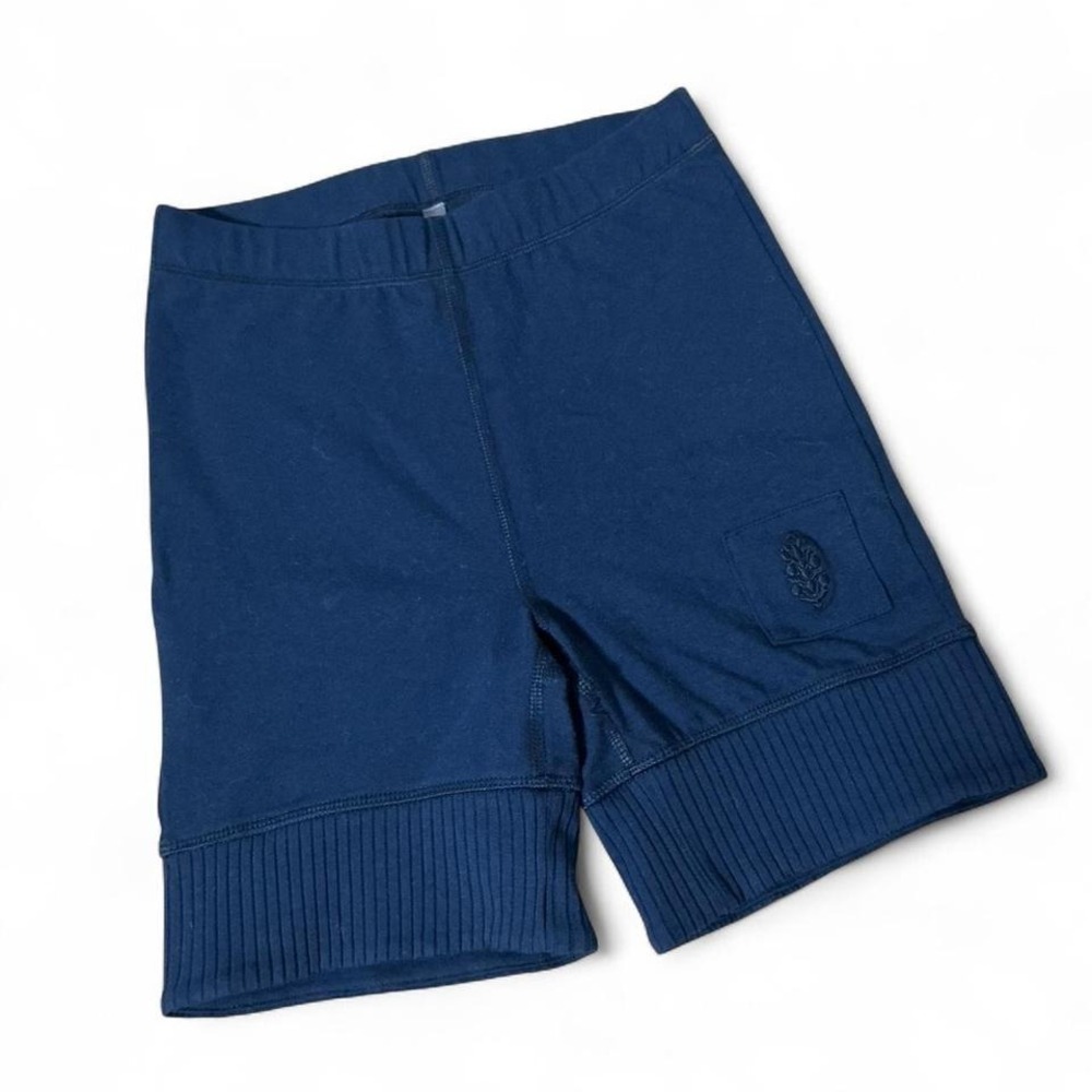 Free People Movement Victory Biker Shorts Yoga Navy Blue Ribbed Hem XS OB2049022